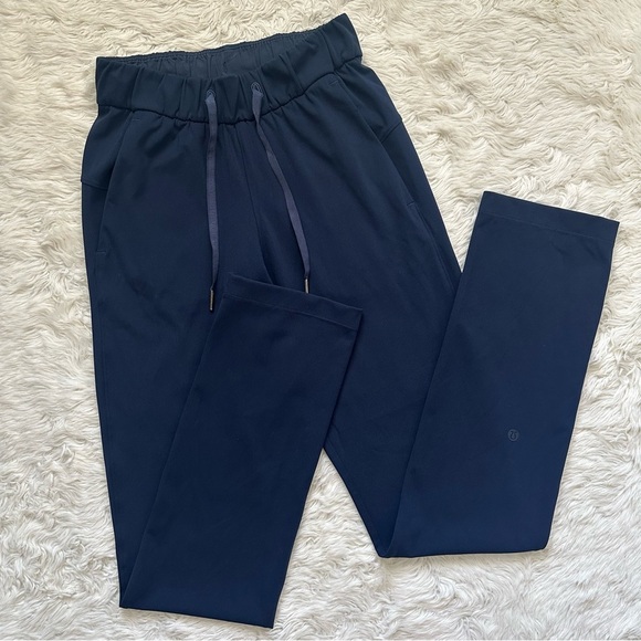 Lululemon Pants Women’s On the Fly Pant Full Length W5BT8S Navy Blue Sz 0 - Picture 1 of 11